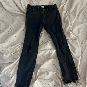 A&F black ripped jeans